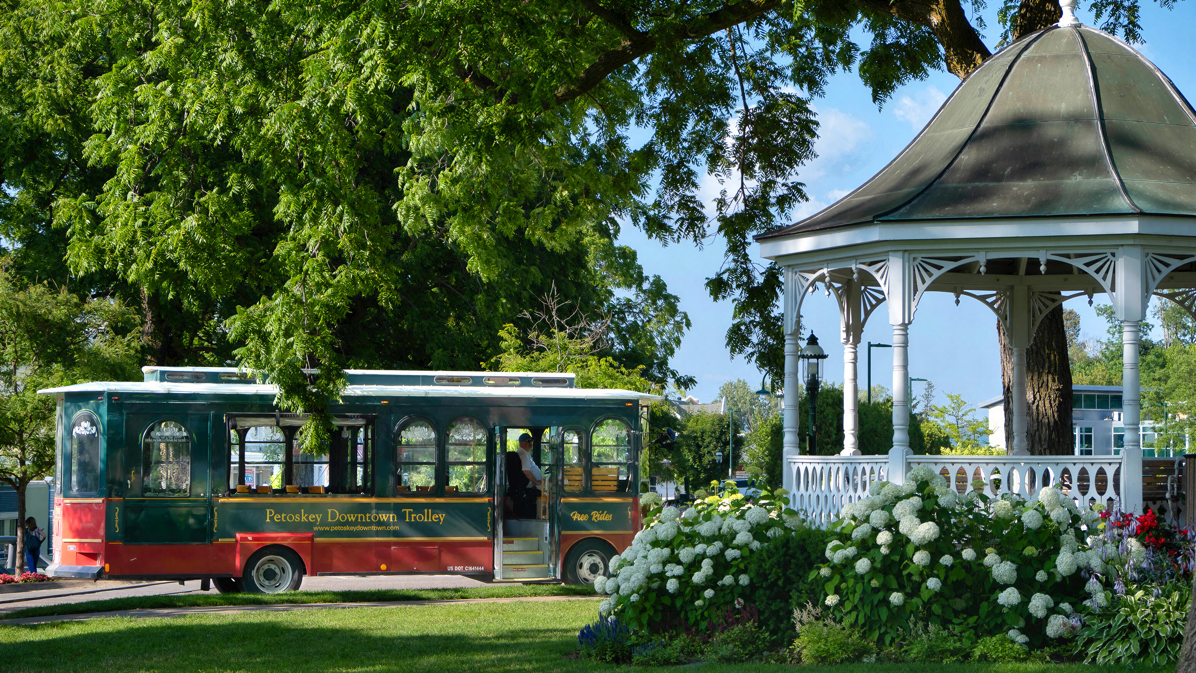 Downtown trolley in Northern Michigan